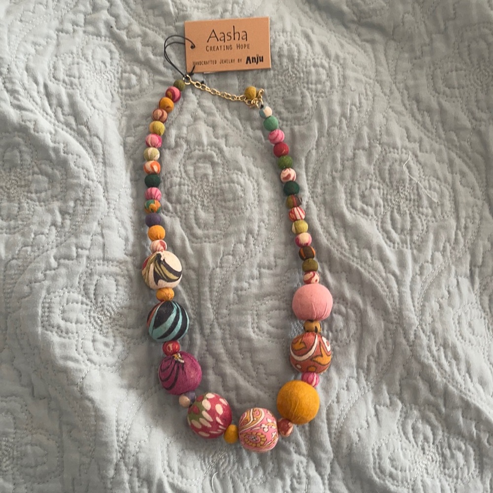 NWT. Fair trade, hand crafted necklace! Aasha